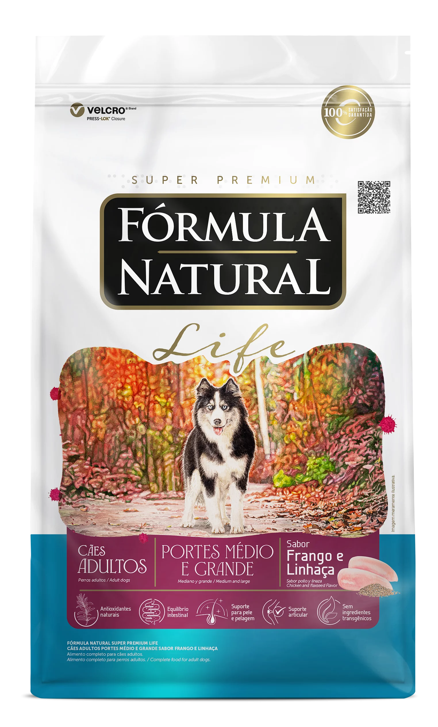 51.FRENTE.png FORMULA NATURAL LIFE PERROS ADULTOS MEDIANOS Y GRANDES 15Kg - Imagen 1