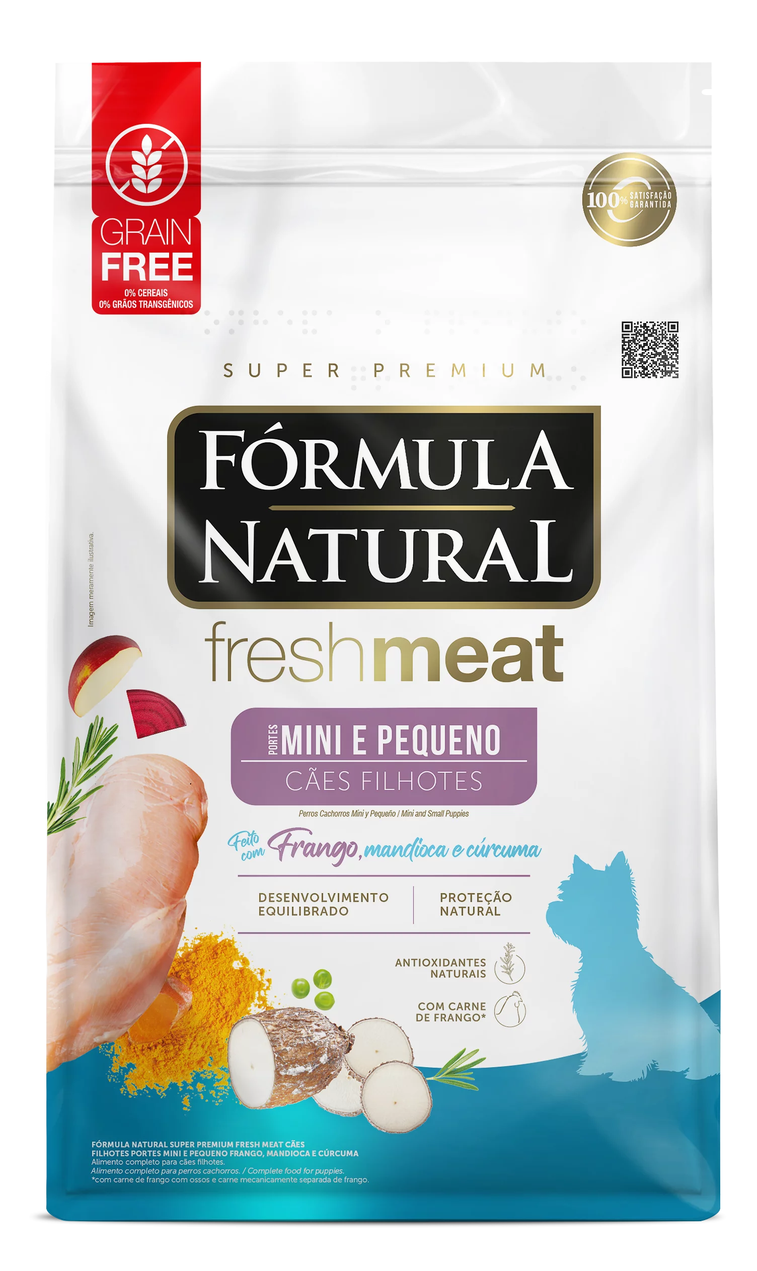 FN_FRESH_MEAT_CAES_FILHOTES_MINPEQ_FRENTE.png FORMULA NATURAL FRESH MEAT CACHORRO - PORTE MINI PEQUEÑO - Imagen 1