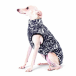 Campera impermeable MPets Gentle dog Winter jacket Blanco y negro