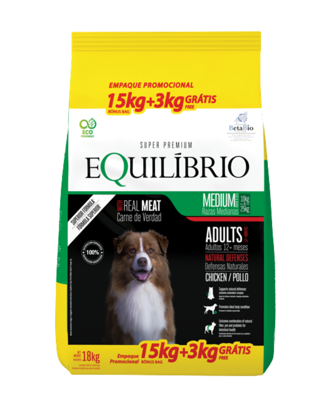 eq15+3web Equilibrio Perro adulto razas medianas 15+3kg - Imagen 1