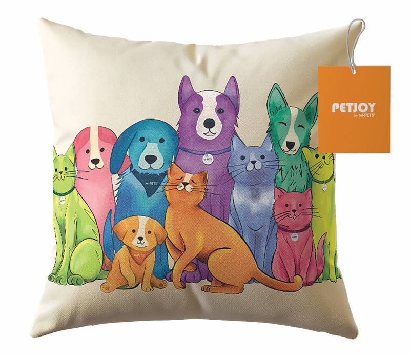 9a78e0f6-04d3-11f0-b8fe-46bbebe46e7f Almohadón con cierre MPETS PETJOY Happy Hugs PetFamily Multicolor - Imagen 1