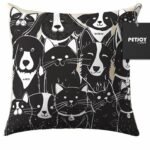 Almohadón con cierre MPETS PETJOY Happy Hugs PetFamily Negro y blanco